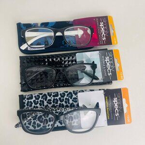 RG0324 Lot of 3 Simply Specs Sparkle Shine Readers Women Reading Glasses  +2.50